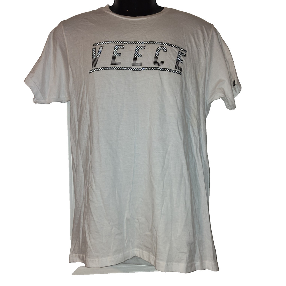 Veece Men's White T-Shirt Graphic Box Logo Short Sleeve Size M BG14